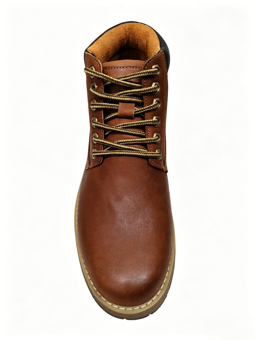 Amlee Men High Cut Leather Shoes