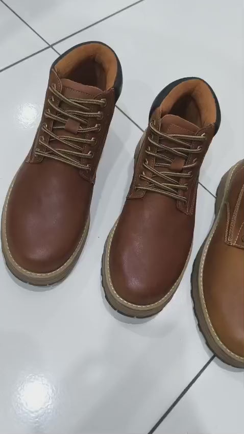 Amlee Men High Cut Leather Shoes
